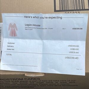 Lapin House Pink & White Dress Set